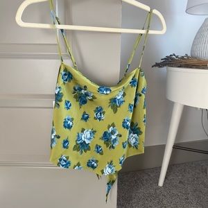 Aritzia silk tie top